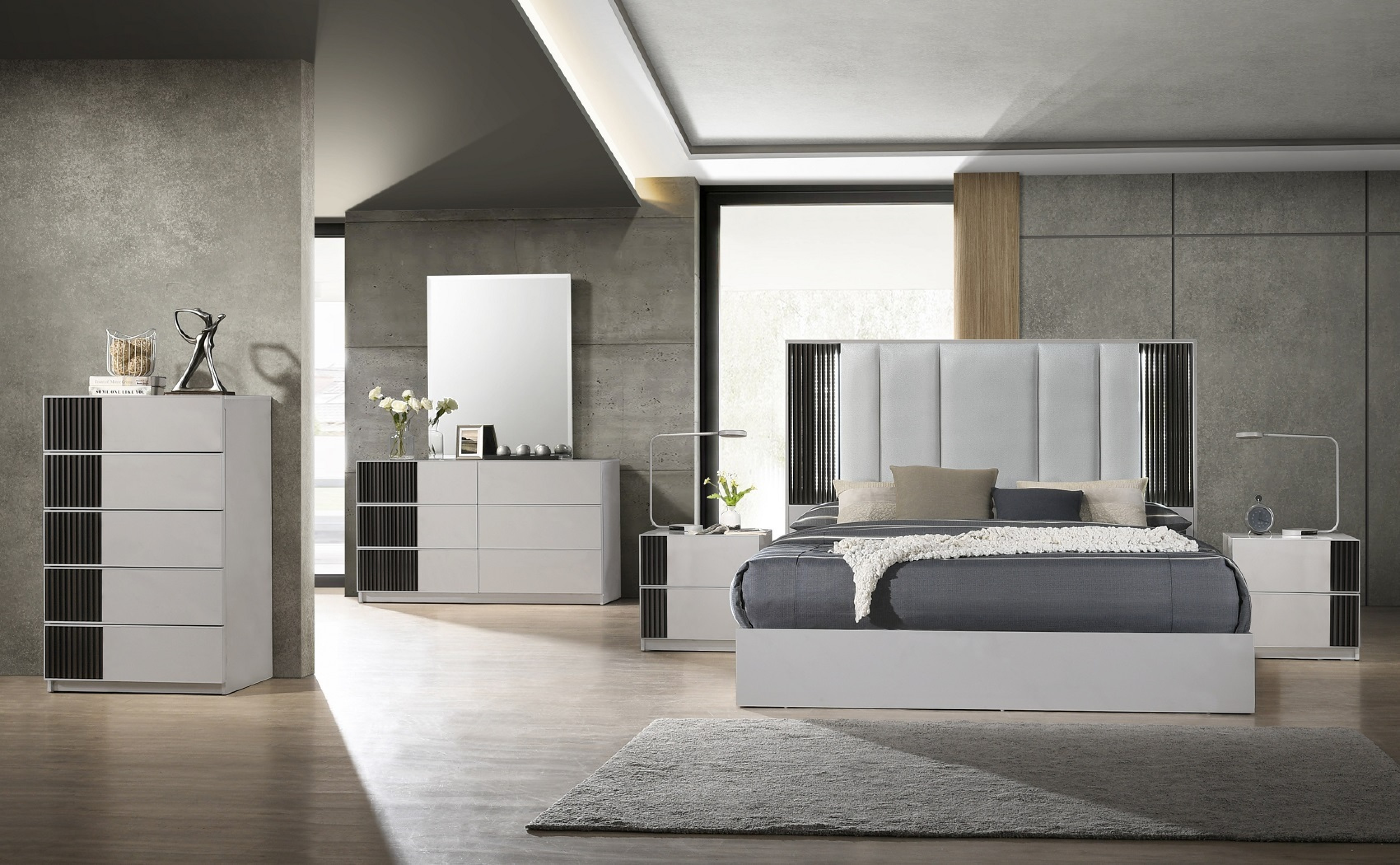 Lucia Bed Grey J&M Furniture JM