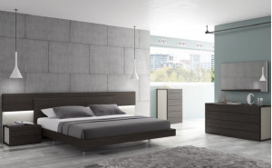 Maia Bedroom Set Light Grey & Wenge J&M Furniture