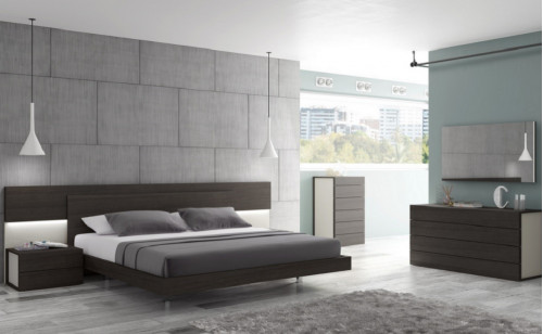 Maia Bedroom Set Light Grey & Wenge J&M Furniture