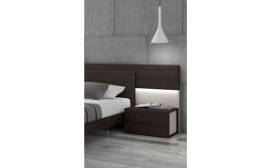 Maia Nightstand Light Grey & Wenge J&M Furniture