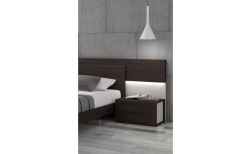 Maia Nightstand Light Grey & Wenge J&M Furniture