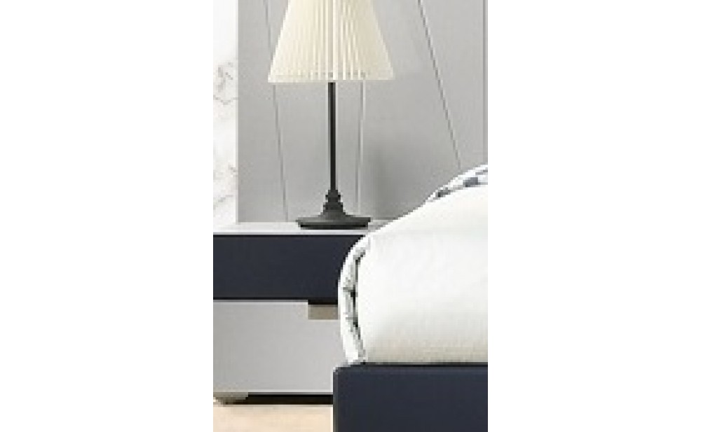 Marsala Nightstand Light Grey & Navy J&M Furniture