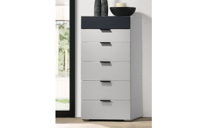 Marsala Chest Light Grey & Navy J&M Furniture Marsala Chest Light Grey & Navy J&M Furniture