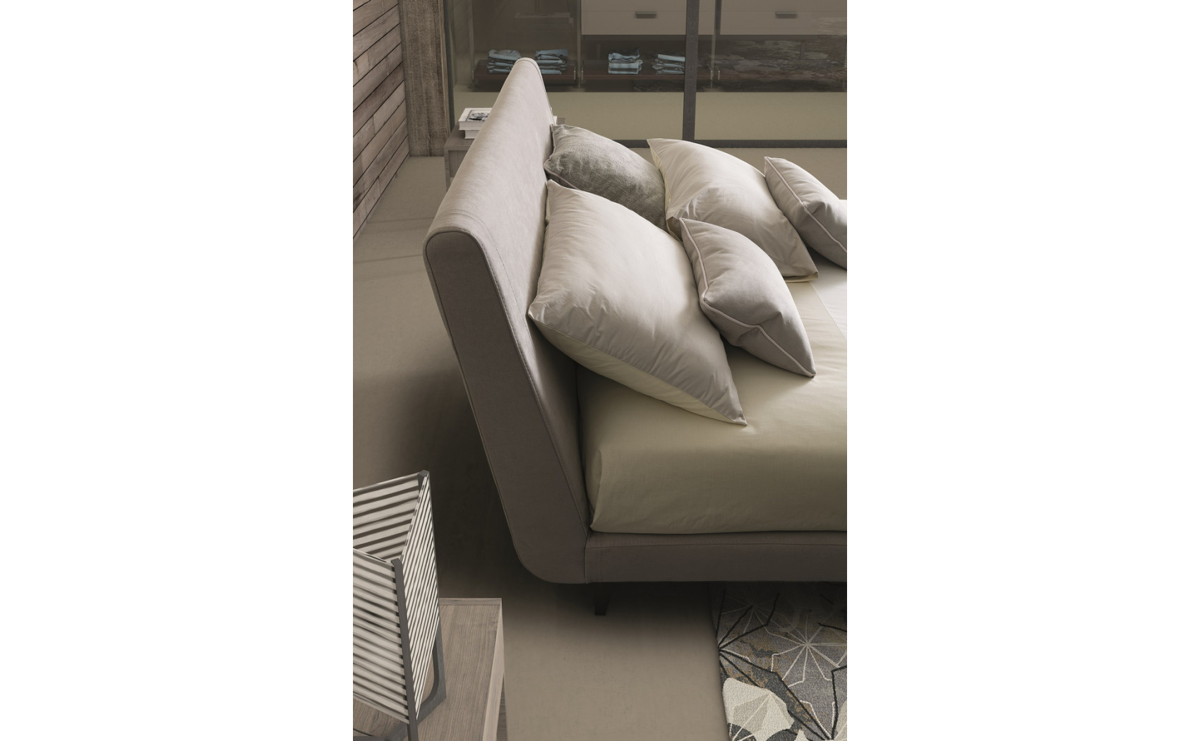 Metropolitan Fabric Bed Taupe J&M Furniture