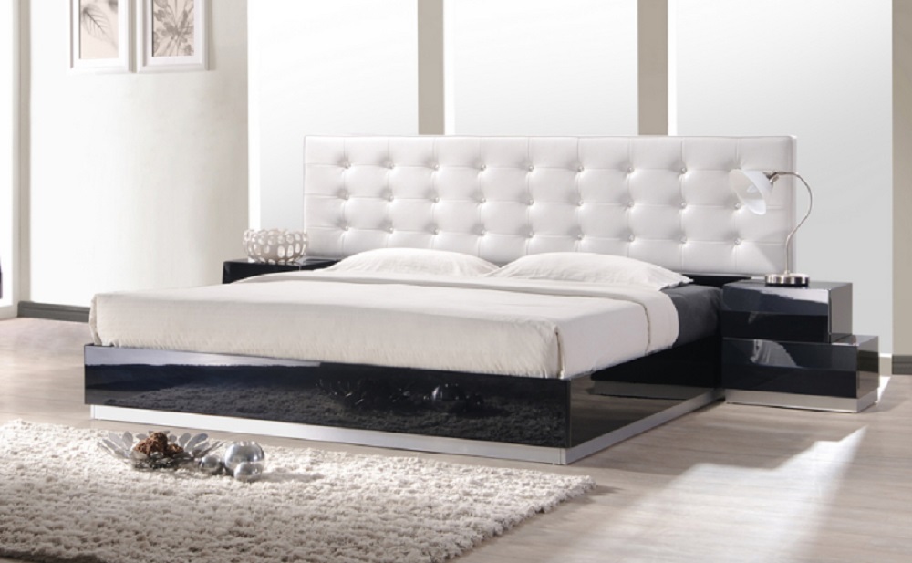 Milan Bedroom Set Black Lacquer J&M Furniture