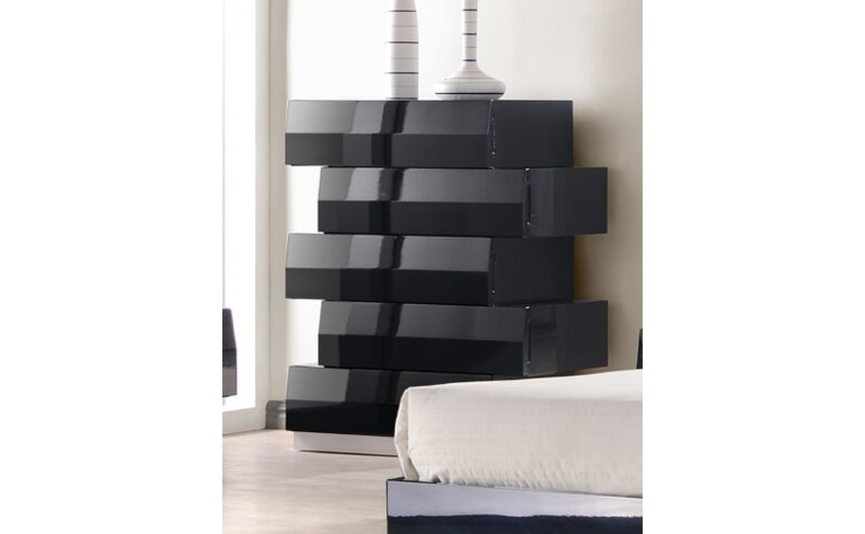 Milan Casegoods Black Lacquer J&M Furniture