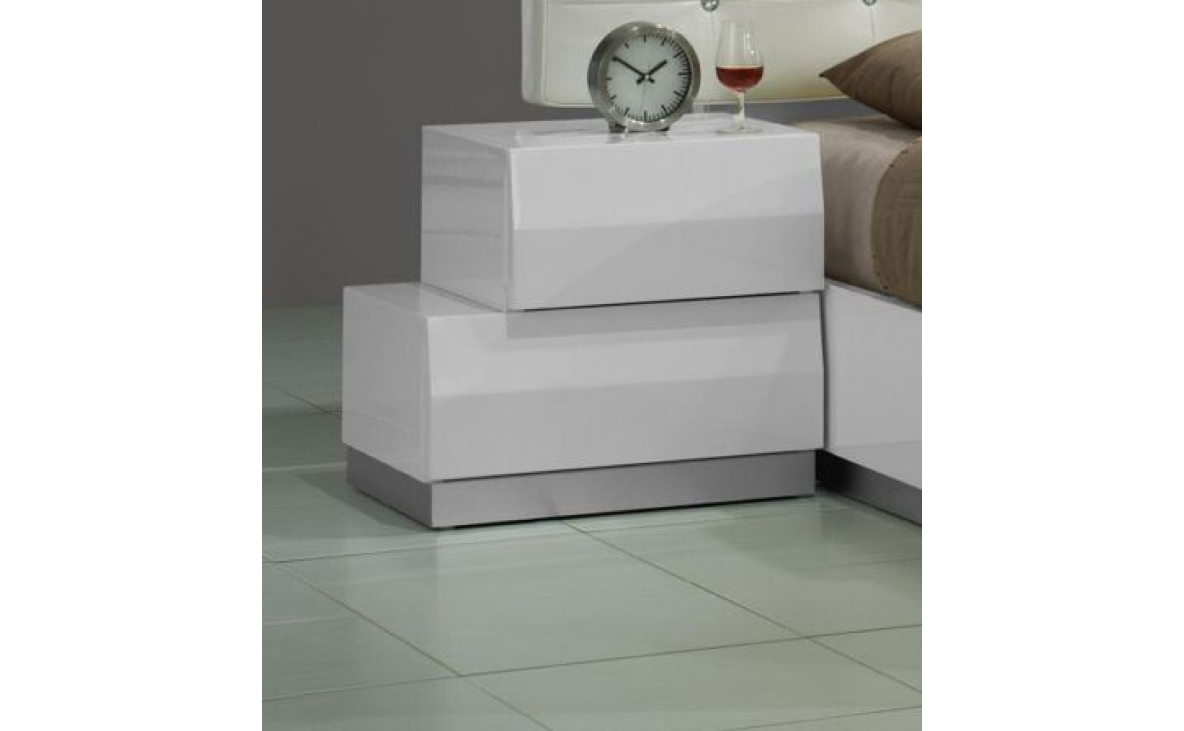 Milan Casegoods White Lacquer J&M Furniture