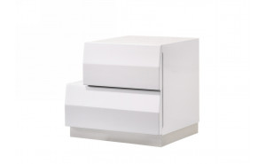 Milan Nightstand White Lacquer J&M Furniture