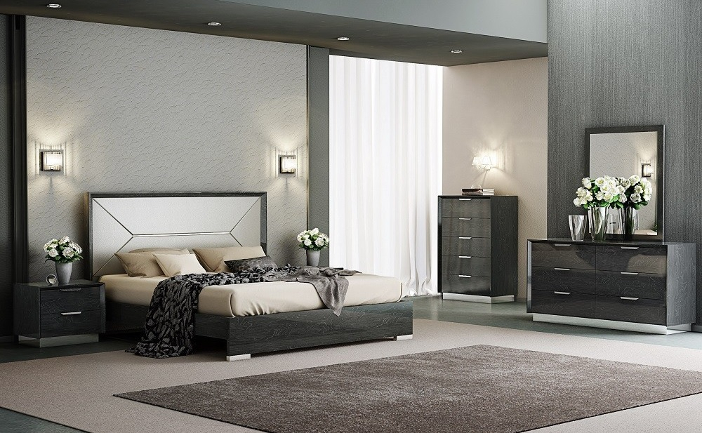 Monte Leone Bedroom Set Grey J&M Furniture