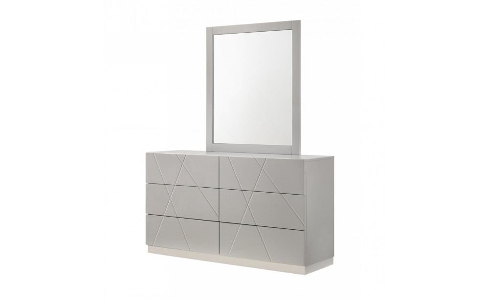 Naples Dresser & Mirror Grey J&M Furniture