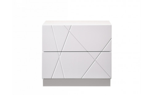 Naples Nightstand White Lacquer J&M Furniture