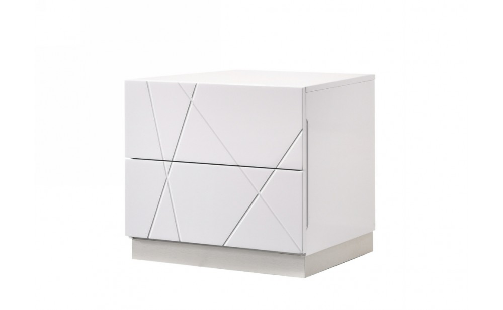 Naples Nightstand White Lacquer J&M Furniture