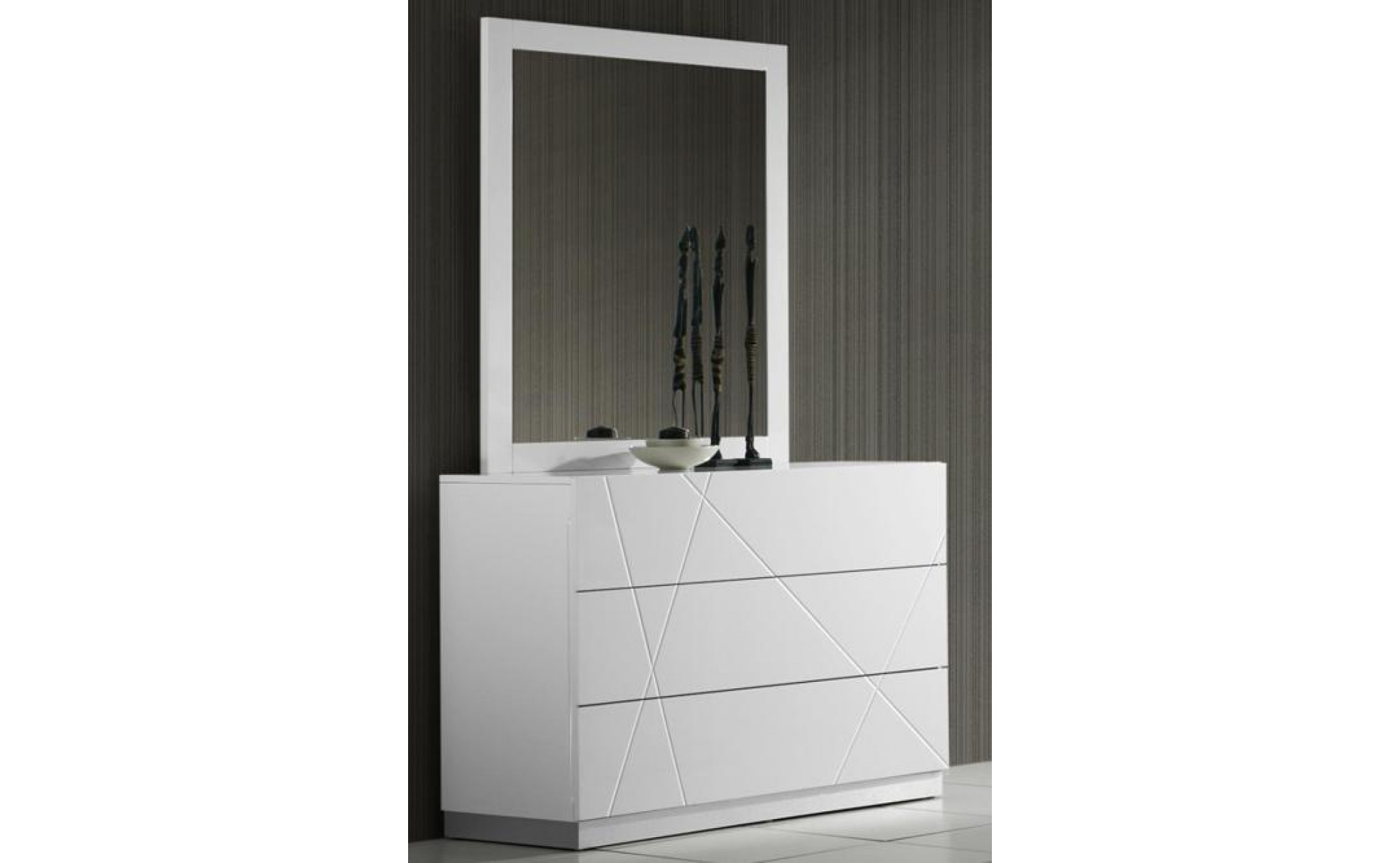 Naples Bedroom Set White Lacquer J&M Furniture JM
