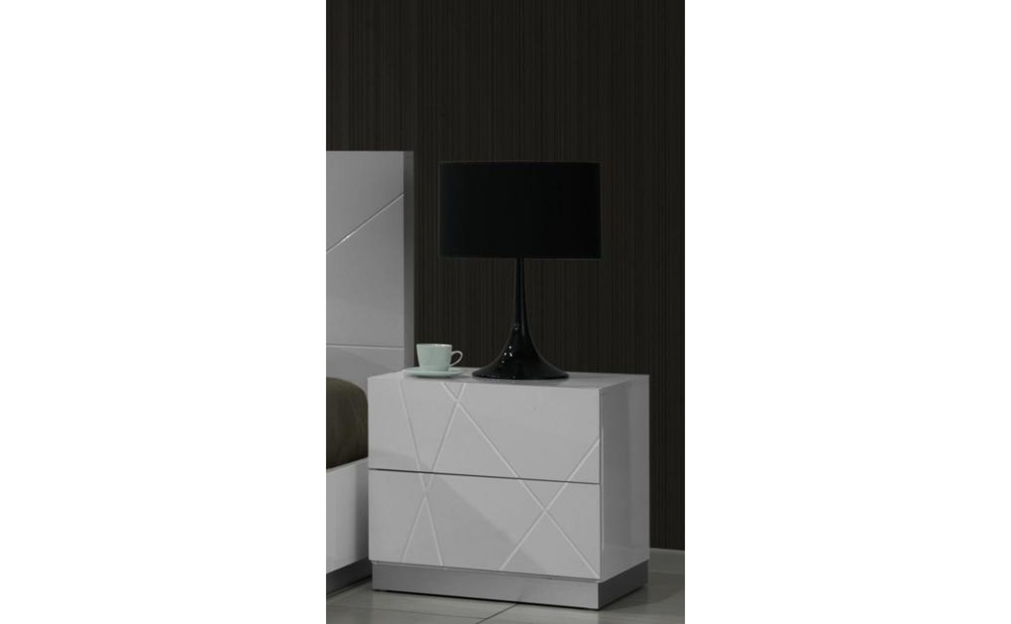 Naples Bedroom Set White Lacquer J&M Furniture JM