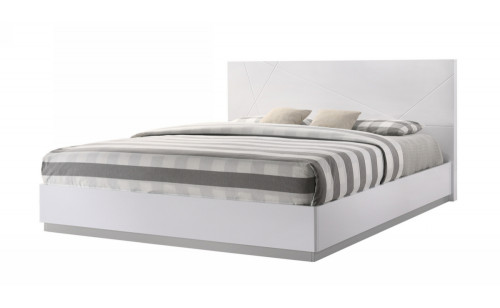 Naples Bed White Lacquer J&M Furniture