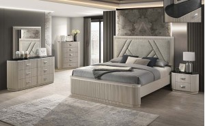 Onyx Casegoods Set Grey Glossy / Fabric J&M Furniture