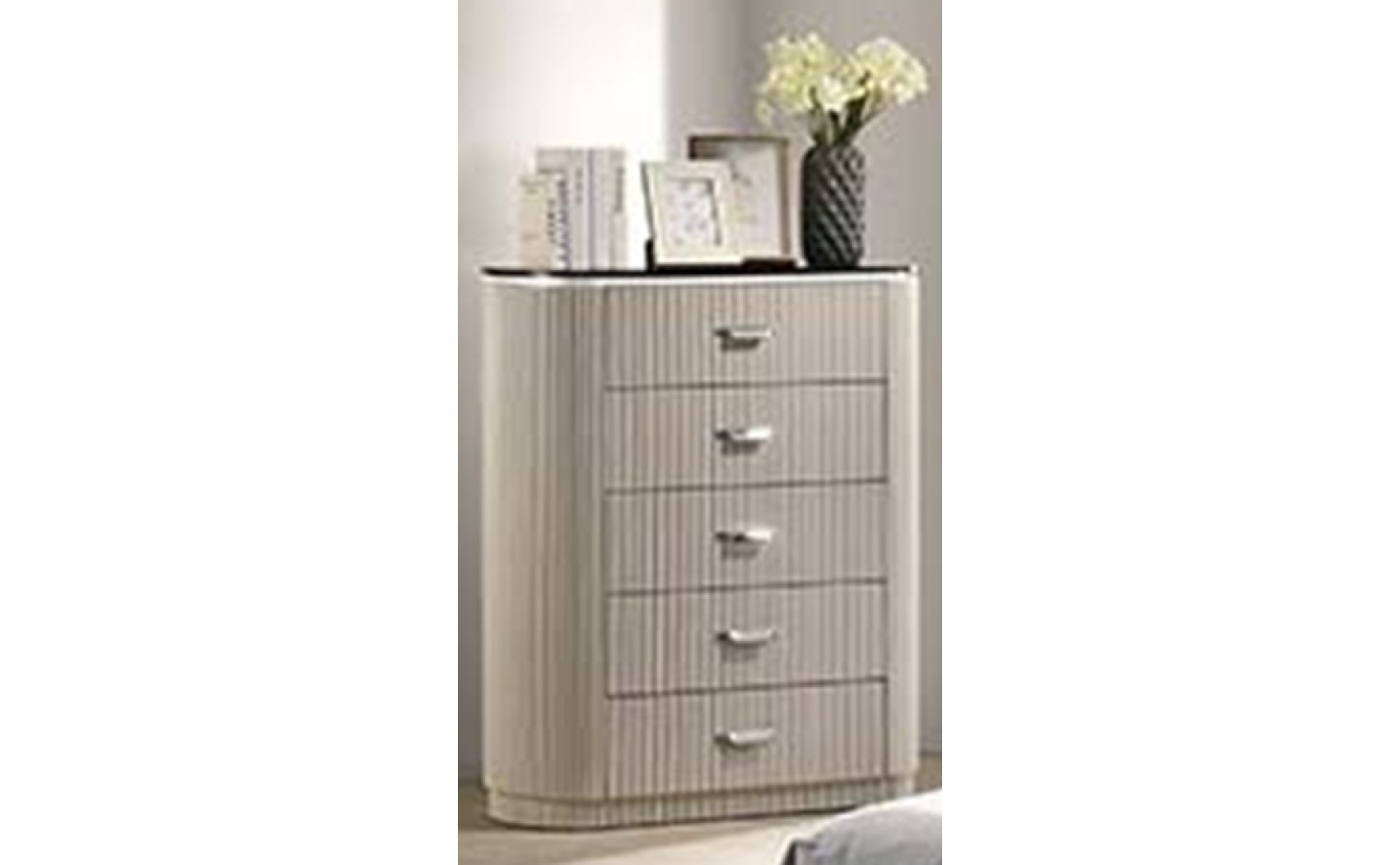 Onyx Chest Grey Glossy / Fabric J&M Furniture