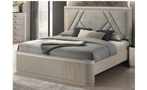 Onyx Bed Grey Glossy / Fabric J&M Furniture Onyx Bed Grey Glossy / Fabric J&M Furniture