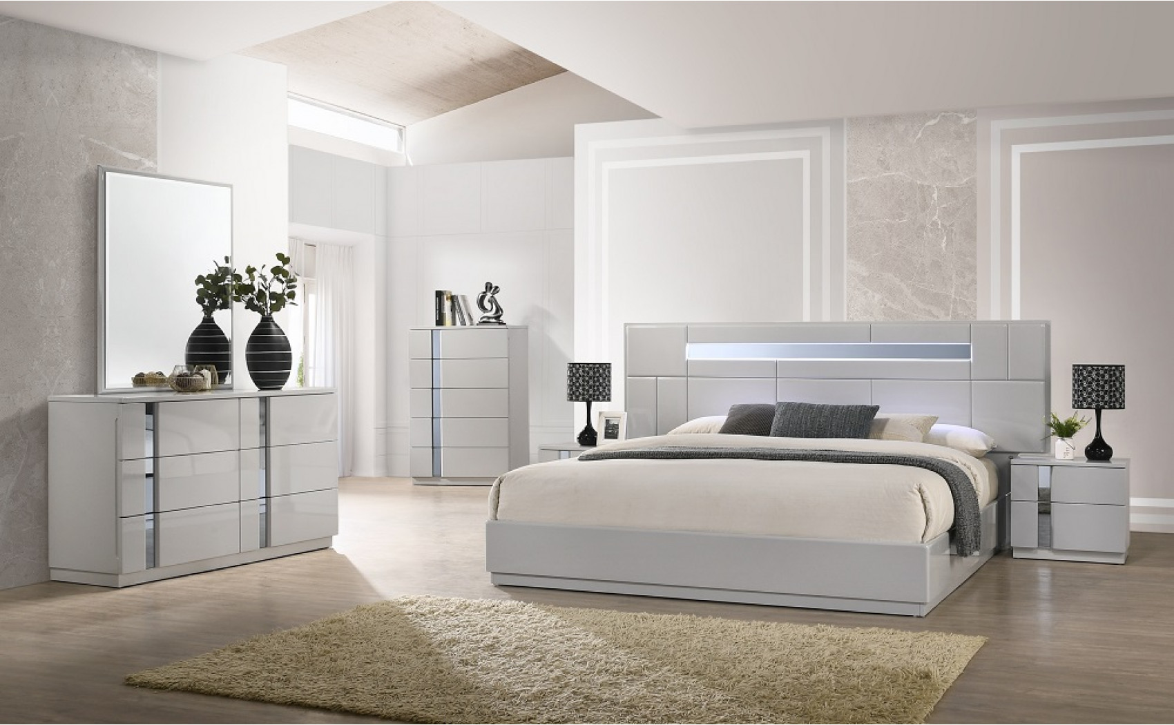 Palermo Bedroom Set Grey J&M Furniture