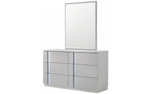 Palermo Grey Dresser & Mirror J&M Furniture