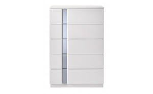 Palermo Chest White Lacquer & Chrome J&M Furniture