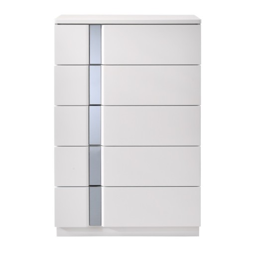 Palermo Chest White Lacquer & Chrome J&M Furniture