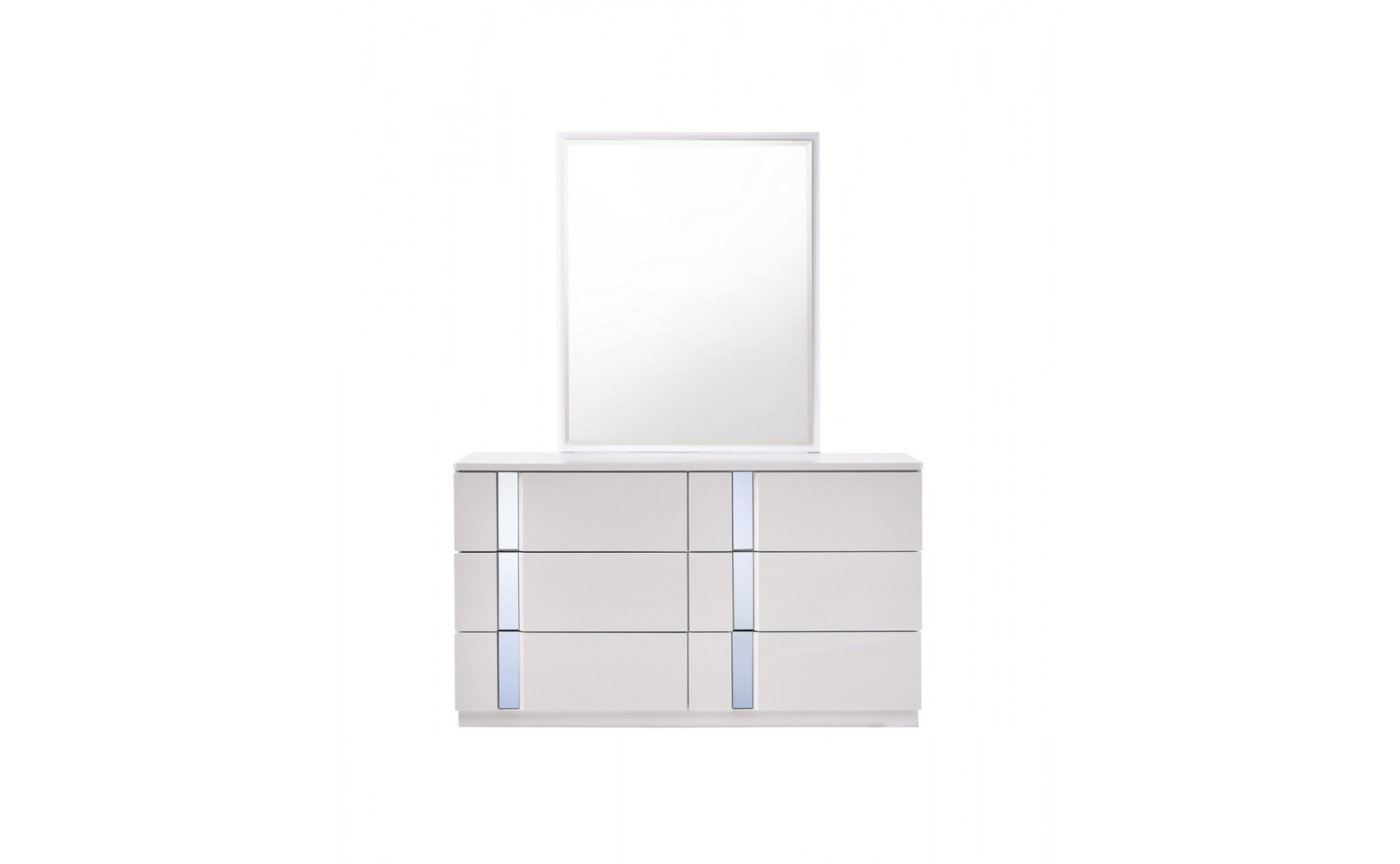 Palermo Casegoods White Lacquer & Chrome J&M Furniture