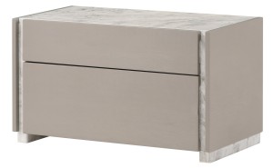 Pearl Nightstand Taupe / Grey / White Matte J&M Furniture Pearl Nightstand Taupe / Grey / White Matte J&M Furniture