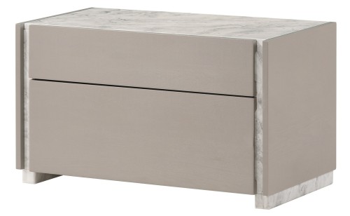 Pearl Nightstand Taupe / Grey / White Matte J&M Furniture