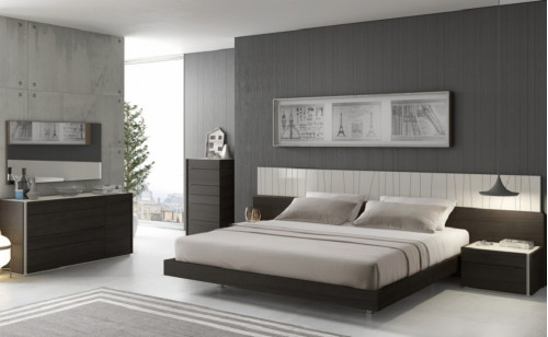 Porto Bedroom Set Light Grey & Wenge J&M Furniture