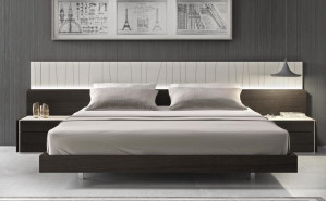 Porto Bed Light Grey & Wenge J&M Furniture