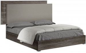 Portofino Bed Beige / Canyon Oak J&M Furniture