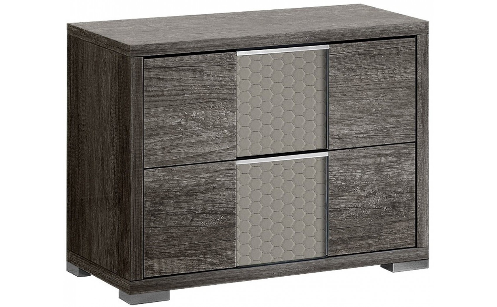 Portofino Nightstand Beige / Canyon Oak J&M Furniture