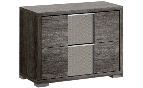 Portofino Nightstand Beige / Canyon Oak J&M Furniture