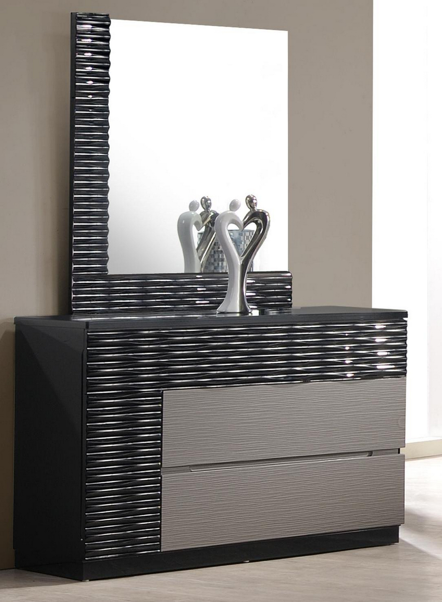 Roma Chest Black & Grey Lacquer J&M Furniture JM