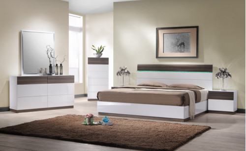 Sanremo B Bedroom Set Walnut Veneer J&M Furniture