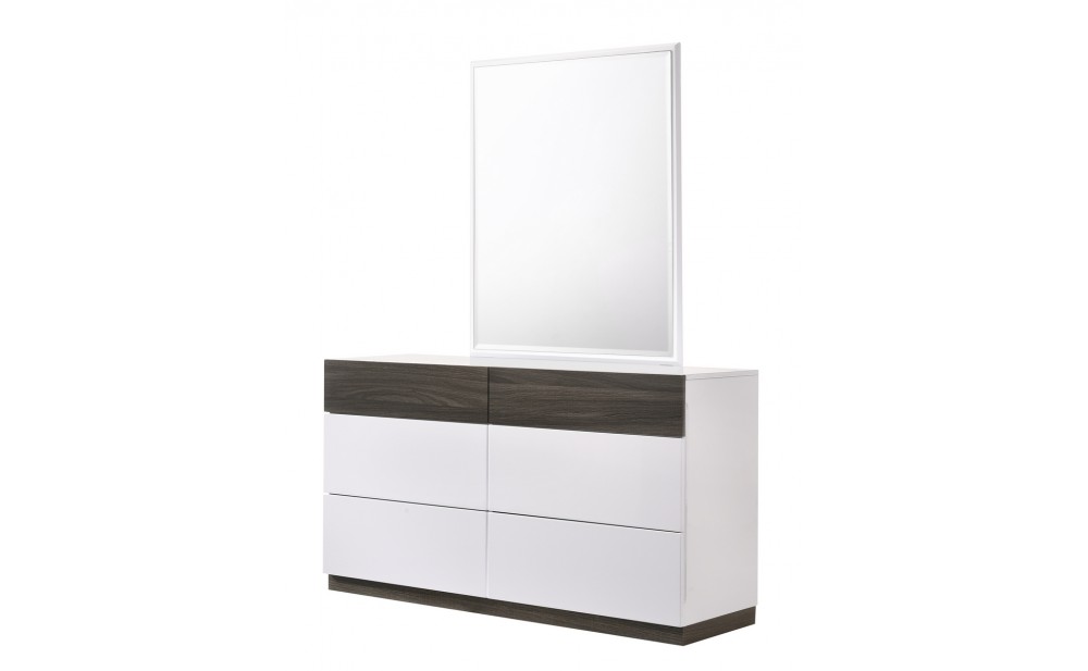 Sanremo Dresser & Mirror Walnut Veneer J&M Furniture