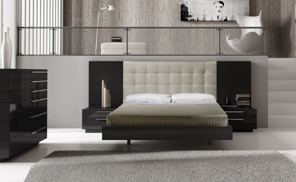 Santana Bedroom Set Black & Beige J&M Furniture