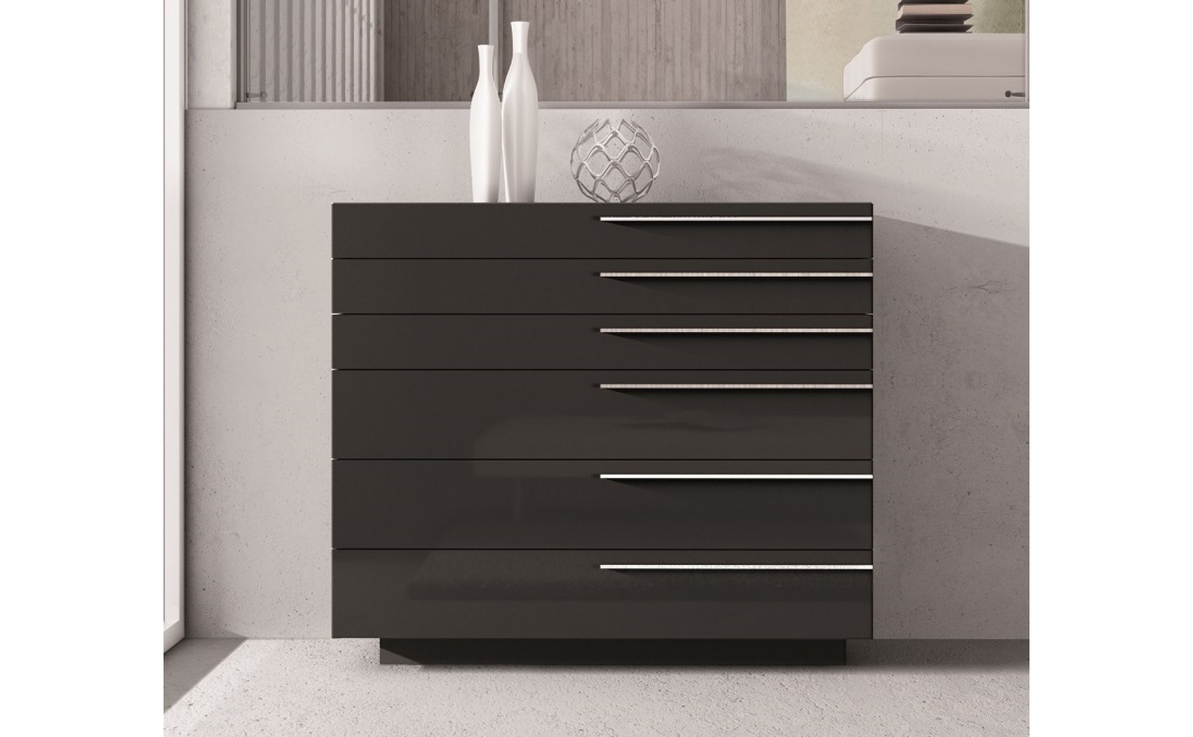 Santana Bedroom Set Black & Beige J&M Furniture