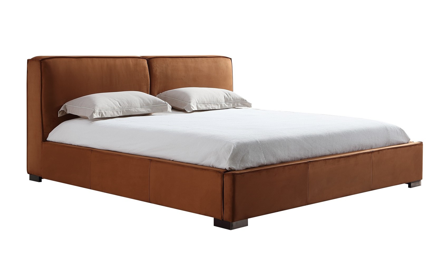 Serene Bed Chestnut Leatherette / Fabric J&M Furniture
