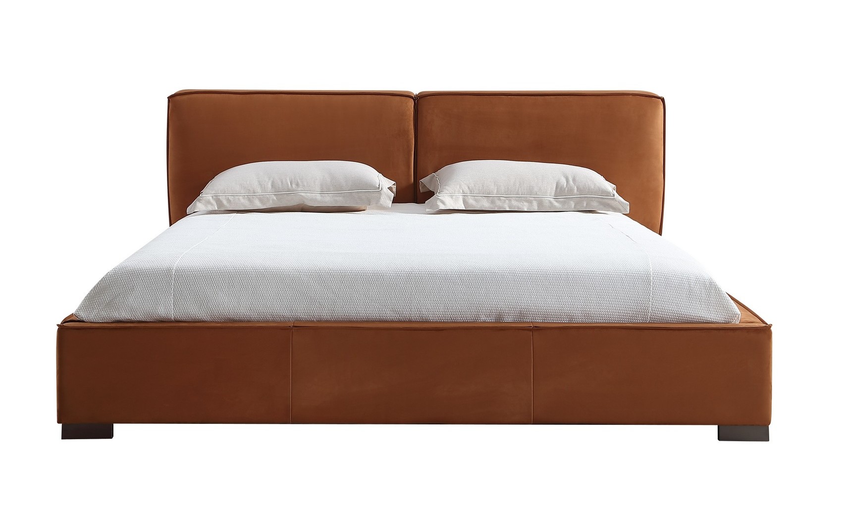 Serene Bed Chestnut Leatherette / Fabric J&M Furniture