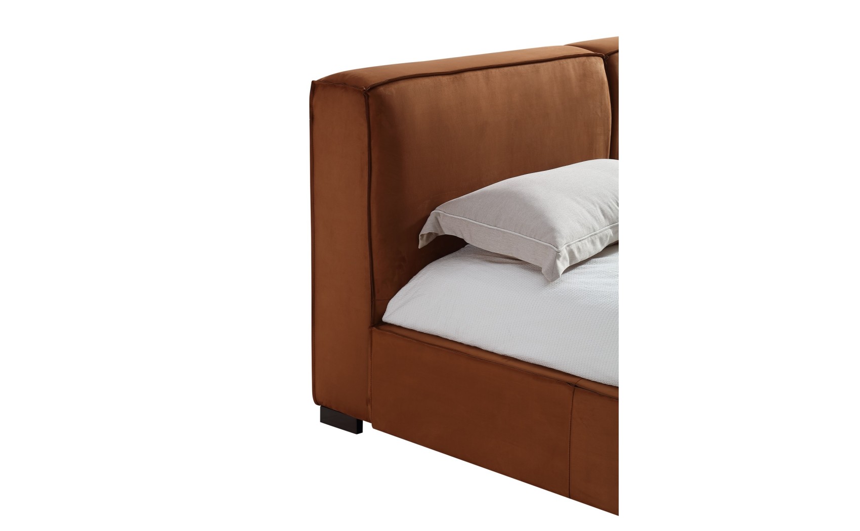 Serene Bed Chestnut Leatherette / Fabric J&M Furniture