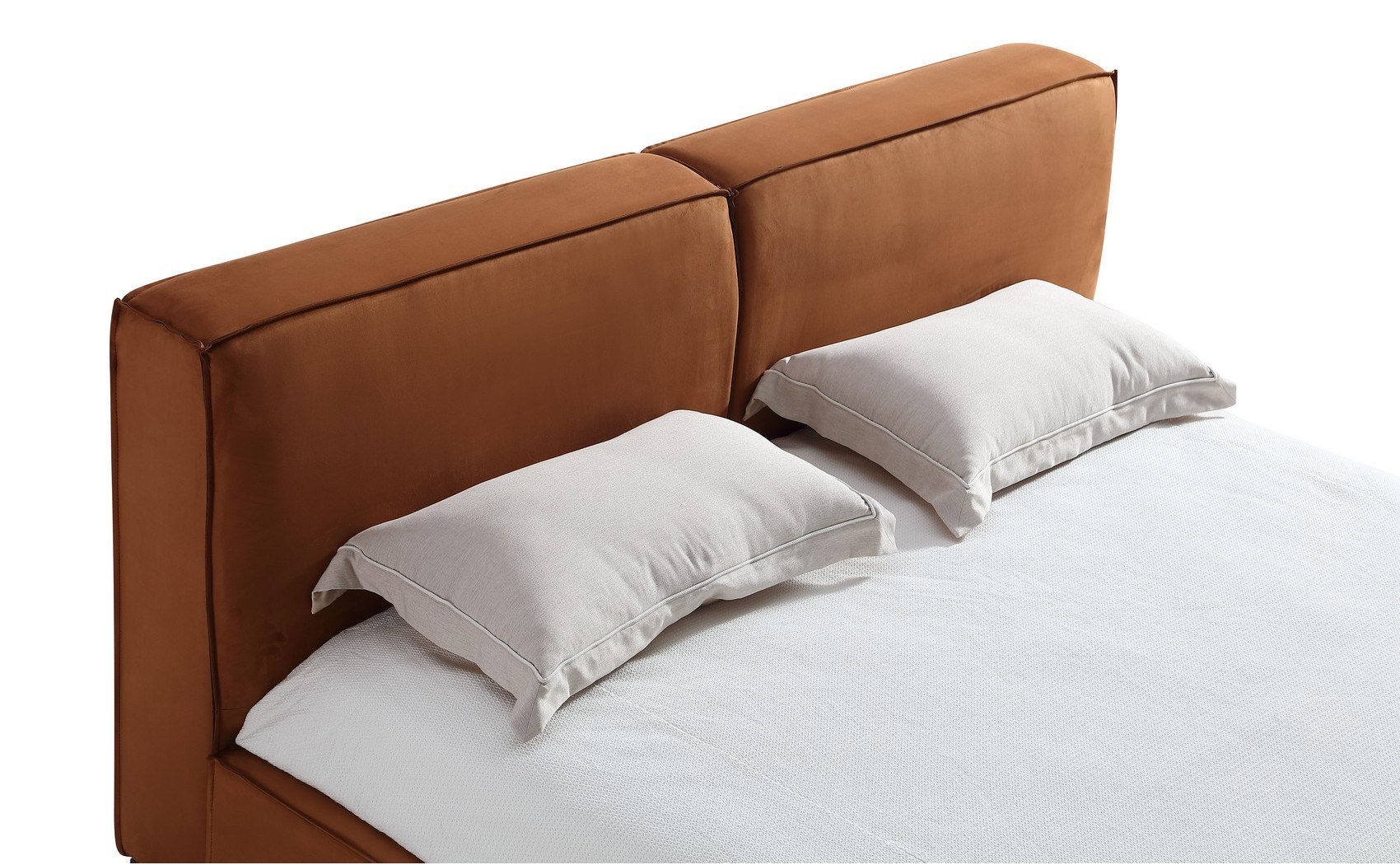 Serene Bed Chestnut Leatherette / Fabric J&M Furniture