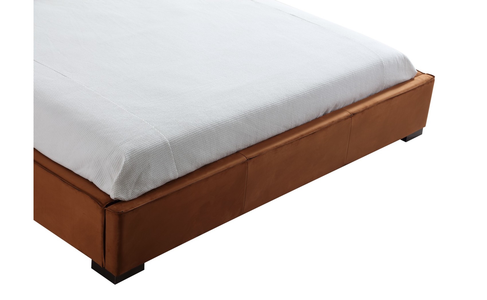 Serene Bed Chestnut Leatherette / Fabric J&M Furniture