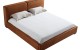 Serene Bed Chestnut Leatherette / Fabric J&M Furniture