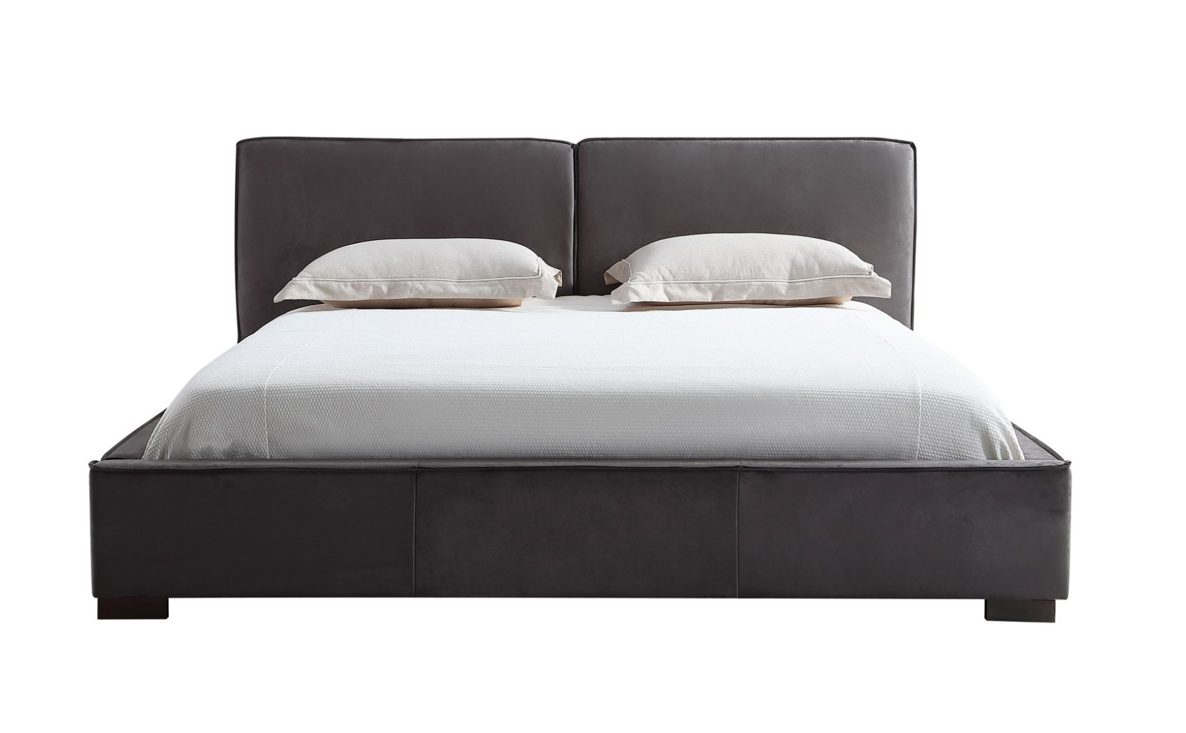 Serene Bed Grey Leatherette / Fabric J&M Furniture