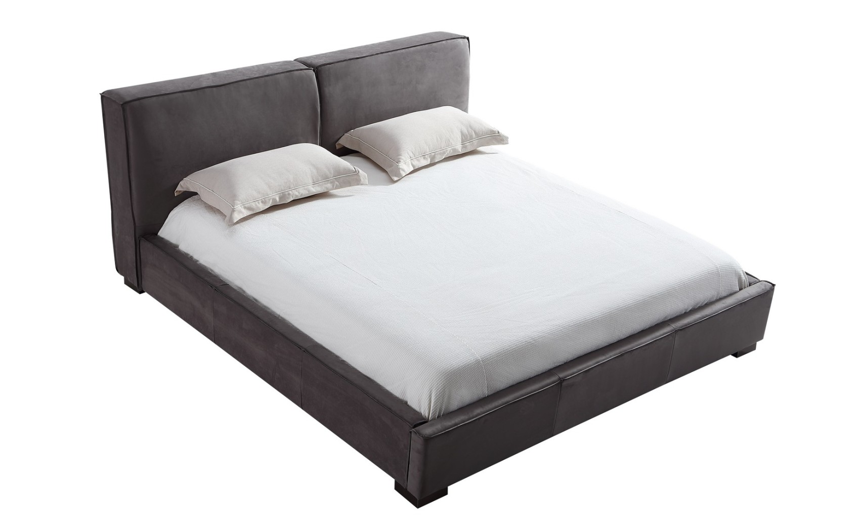 Serene Bed Grey Leatherette / Fabric J&M Furniture