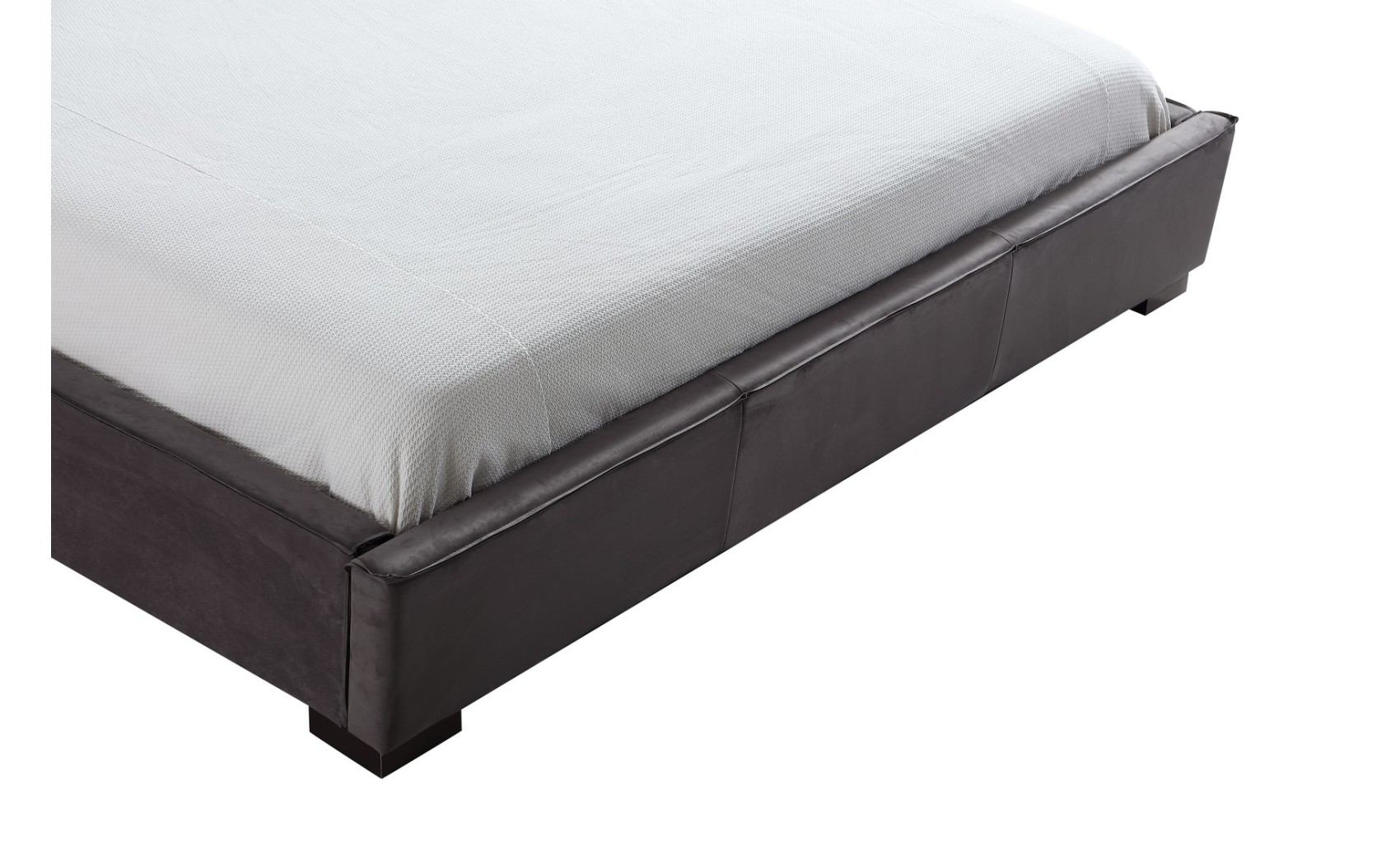 Serene Bed Grey Leatherette / Fabric J&M Furniture