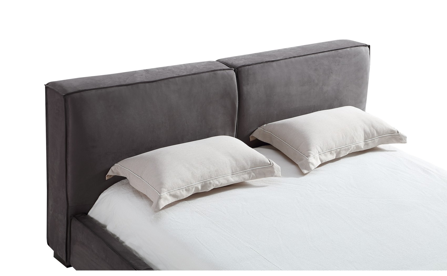 Serene Bed Grey Leatherette / Fabric J&M Furniture