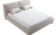Serene Queen Natural Bed Natural Leatherette / Fabric J&M Furniture